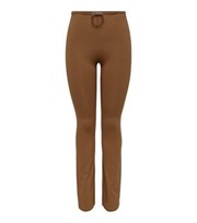 NEON & NYLON Brown Cut Out Flared Trousers